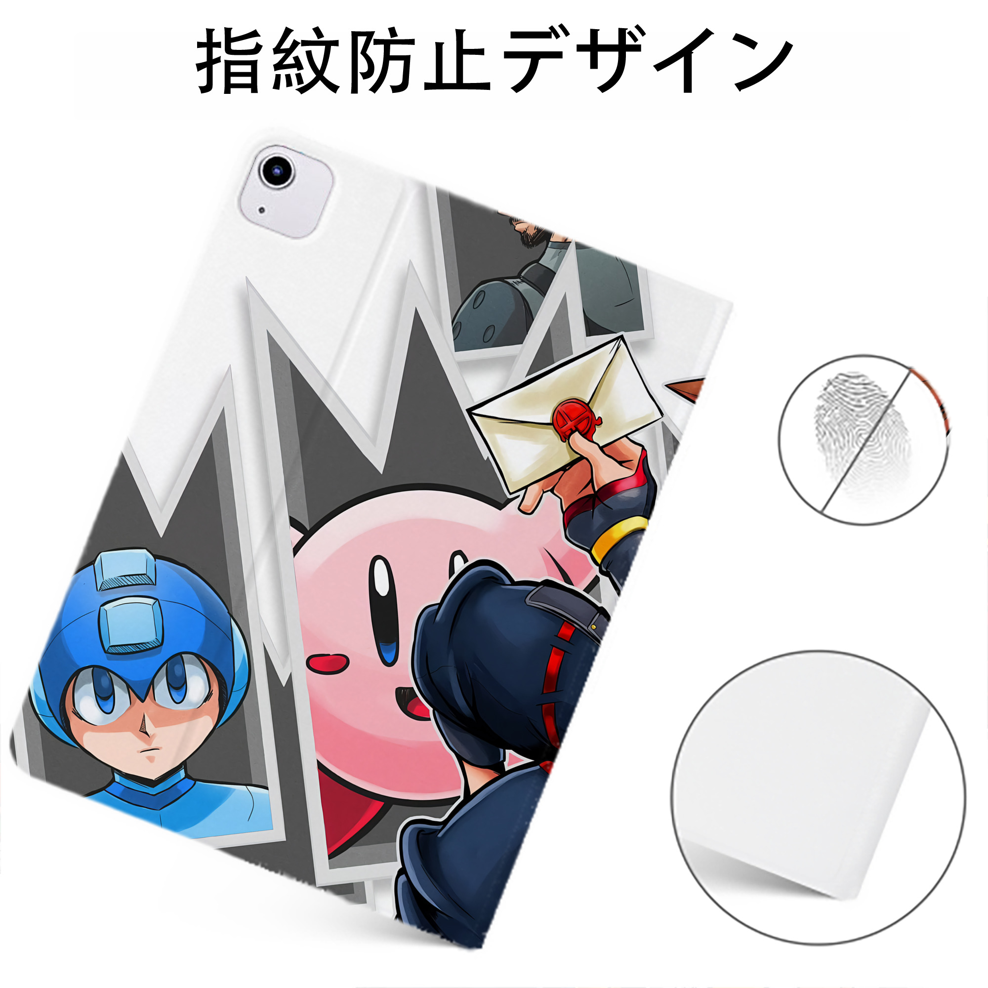 （画像用） ポケットモンスター Pokémon IPadケース ペンホルダー付き ブックスタイルデザイン